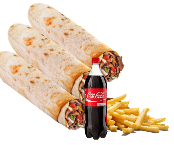 3 Dürüm Rollo XL - Con 1L de cola O patatas. en XXL Kebab Rubí